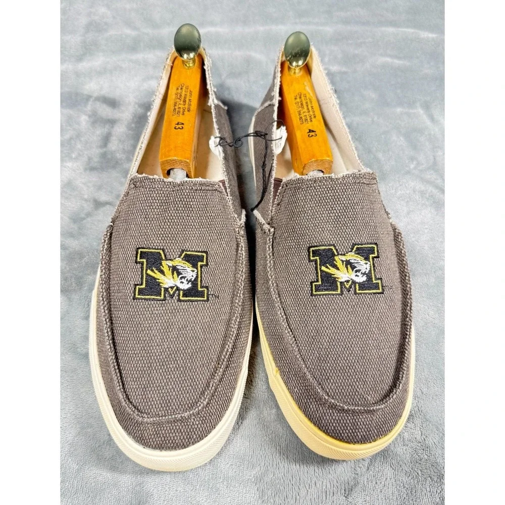 Missouri Tigers Mizzou Loafer Mens 43 Slip On Sneaker Brown Canvas